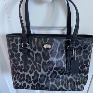 Animal print coach bag